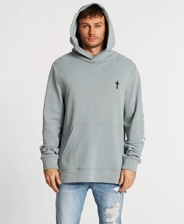 Kiss Chacey Lost Time Step Hem Hoodie Quarry