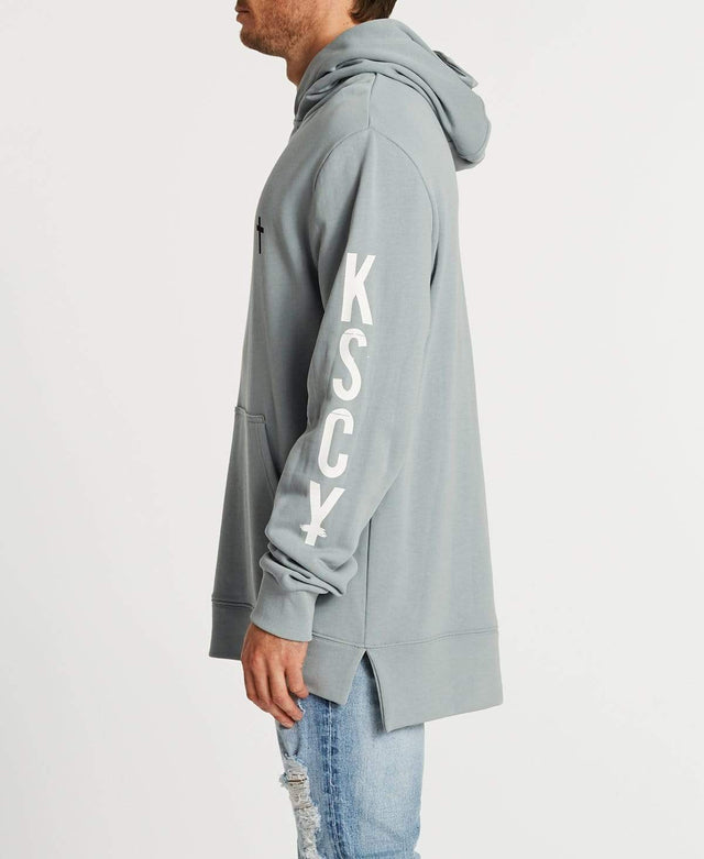 Kiss Chacey Lost Time Step Hem Hoodie Quarry