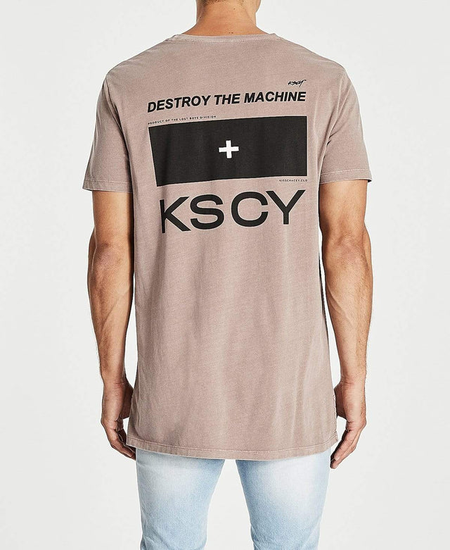 Kiss Chacey Machinery Step Hem T-Shirt Pigment Shadow Mauve