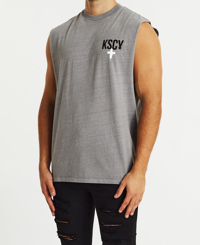 Kiss Chacey Medley Relaxed Muscle Tee Pigment Gull