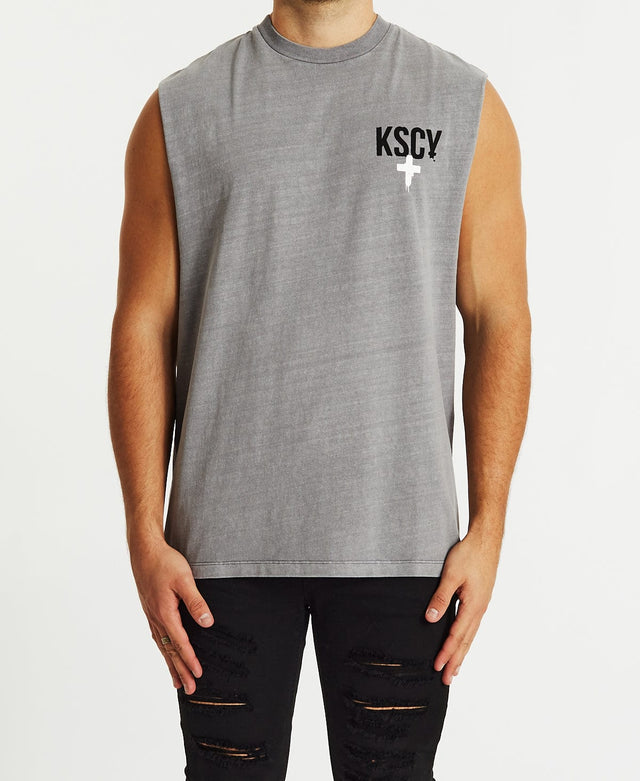 Kiss Chacey Medley Relaxed Muscle Tee Pigment Gull