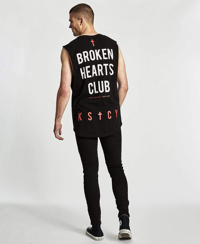 Kiss Chacey Mystery Dual Curve Hem Muscle Tee Jet Black
