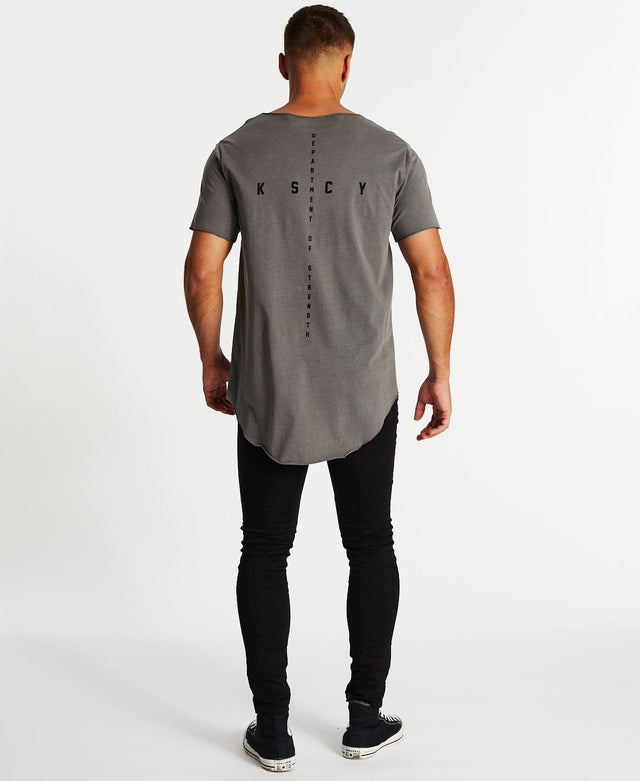 Kiss Chacey Nemesis Raw V-Neck Tee Pigment Charcoal
