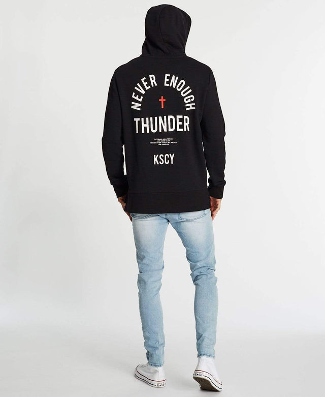 Kiss Chacey Never Enough Thunder Step Hem Hoodie Jet Black
