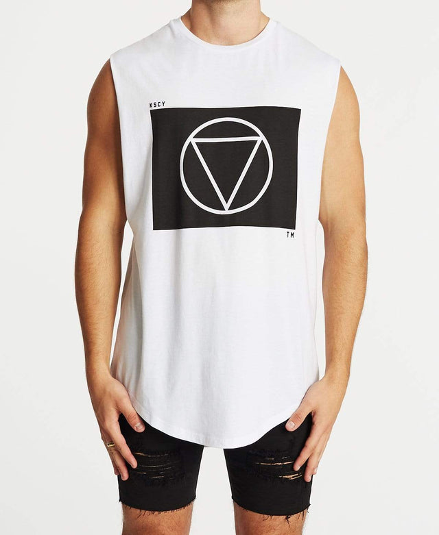 Kiss Chacey No Limit Dual Curved Muscle Tee White