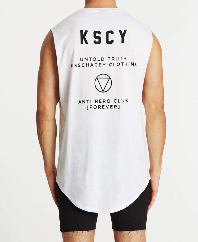 Kiss Chacey No Limit Dual Curved Muscle Tee White