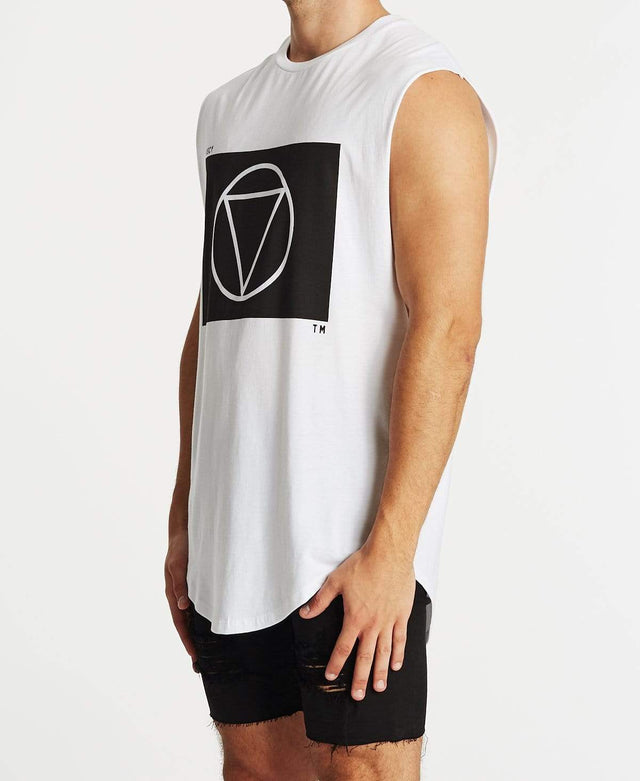 Kiss Chacey No Limit Dual Curved Muscle Tee White