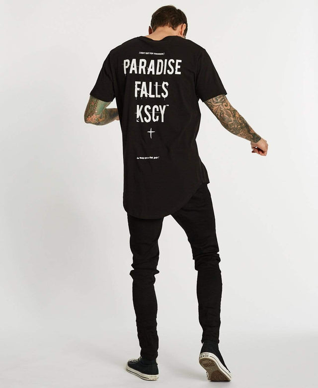 Kiss Chacey Paradise Falls Dual Curved T-Shirt Jet Black