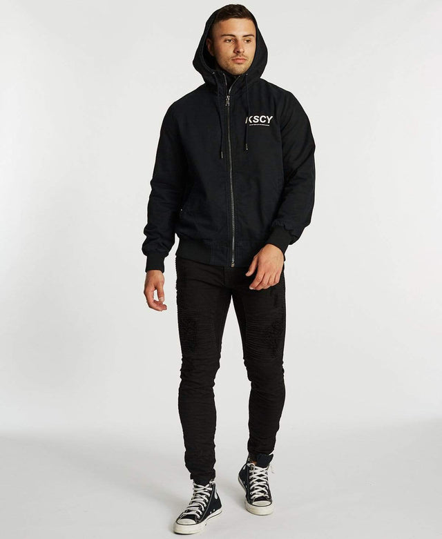 Kiss Chacey Pioneer Hooded Zip-Up Jacket Jet Black