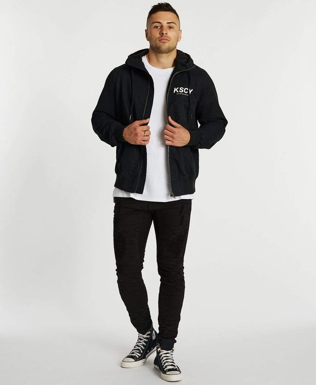 Kiss Chacey Pioneer Hooded Zip-Up Jacket Jet Black