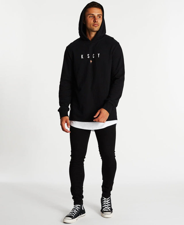 Kiss Chacey Pressure Layered Hoodie Jet Black