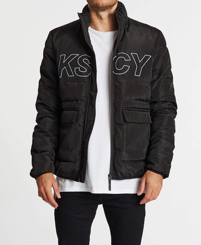 Kiss Chacey Republic Puffer Jacket Jet Black