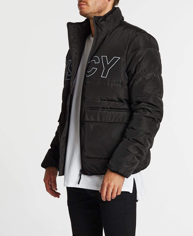 Kiss Chacey Republic Puffer Jacket Jet Black