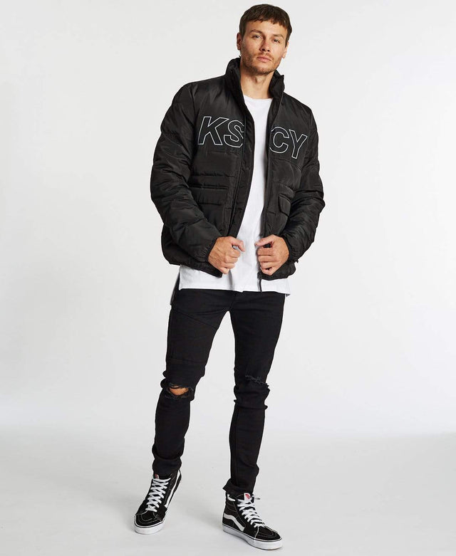 Kiss Chacey Republic Puffer Jacket Jet Black