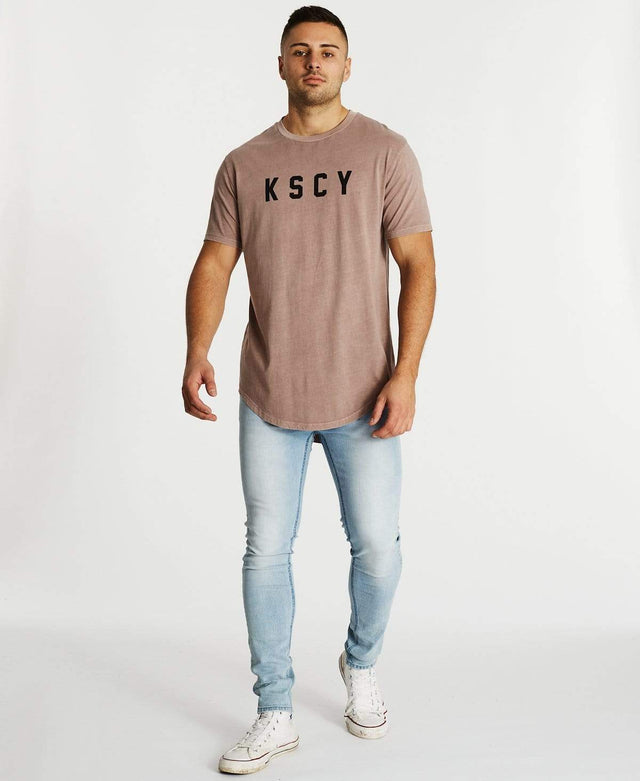 Kiss Chacey Root of Evil Dual Curved T-Shirt Pigment Shadow Mauve