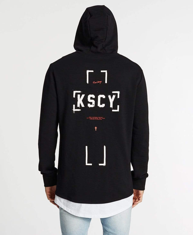 Kiss Chacey Runaway Layered Baseball Hoodie Jet Black