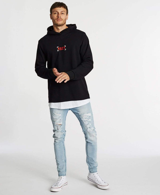 Kiss Chacey Runaway Layered Baseball Hoodie Jet Black