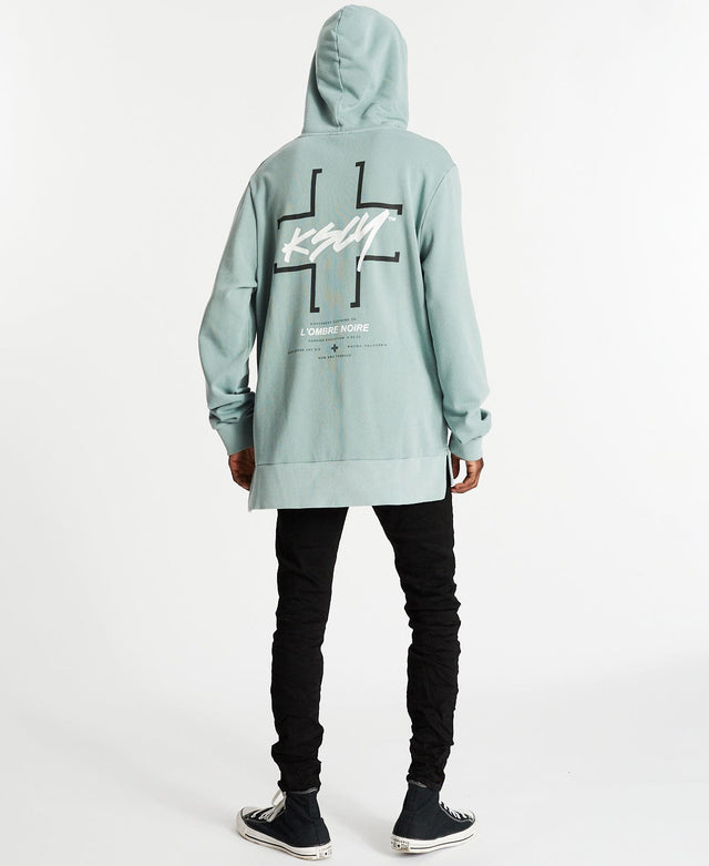 Kiss Chacey Shallow Step Hem Hoodie Pigment Lead