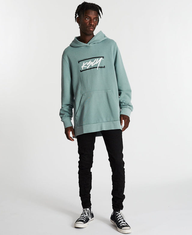 Kiss Chacey Shallow Step Hem Hoodie Pigment Lead