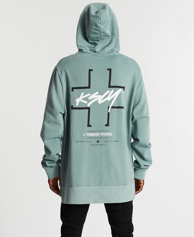 Kiss Chacey Shallow Step Hem Hoodie Pigment Lead