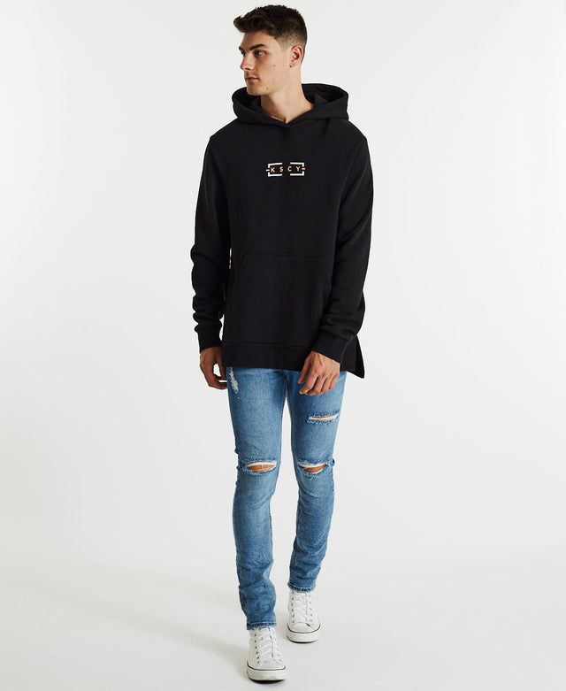 Kiss Chacey Sky Step Hem Hoodie Jet Black