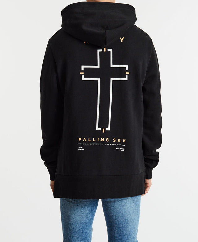 Kiss Chacey Sky Step Hem Hoodie Jet Black