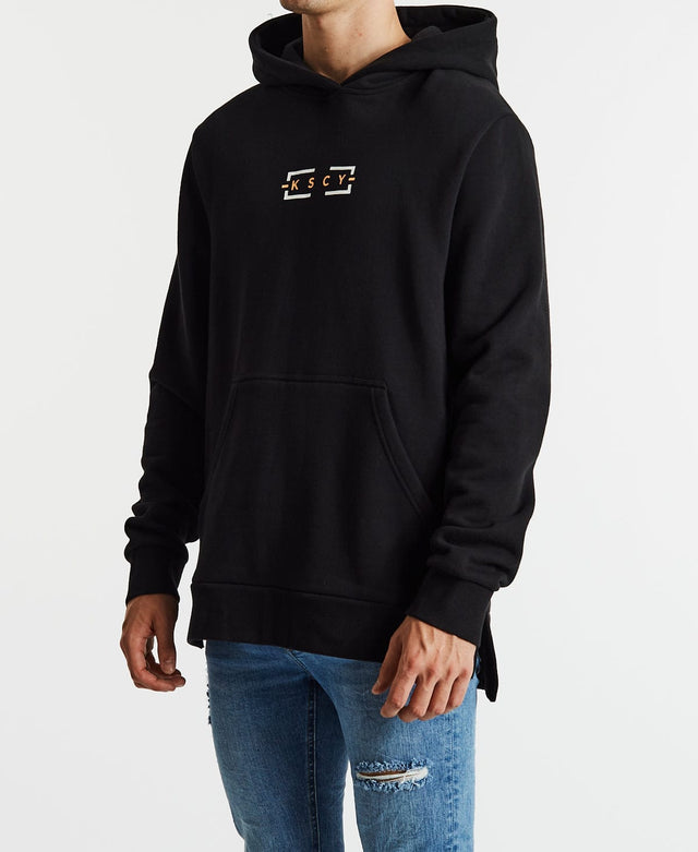 Kiss Chacey Sky Step Hem Hoodie Jet Black