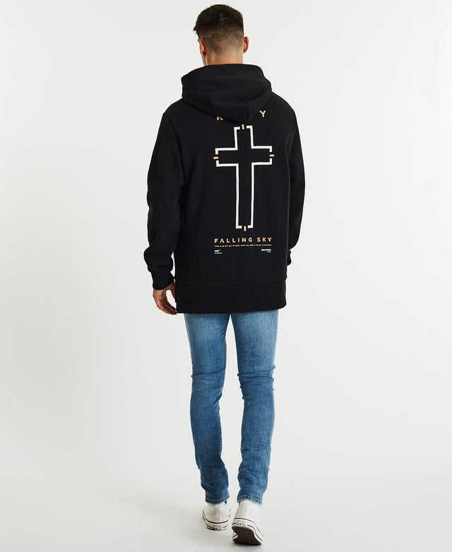 Kiss Chacey Sky Step Hem Hoodie Jet Black