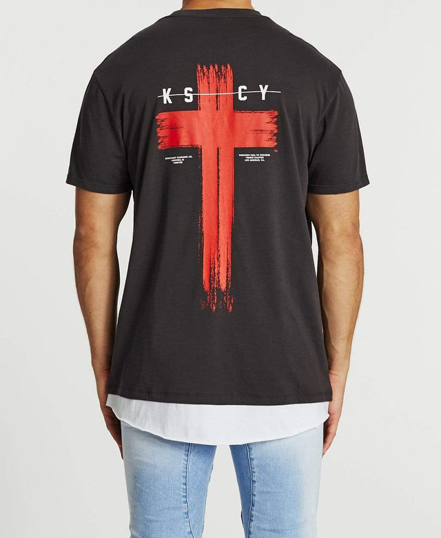 Kiss Chacey So Long Relaxed Layered T-Shirt Pigment Asphalt
