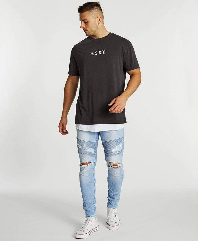 Kiss Chacey So Long Relaxed Layered T-Shirt Pigment Asphalt
