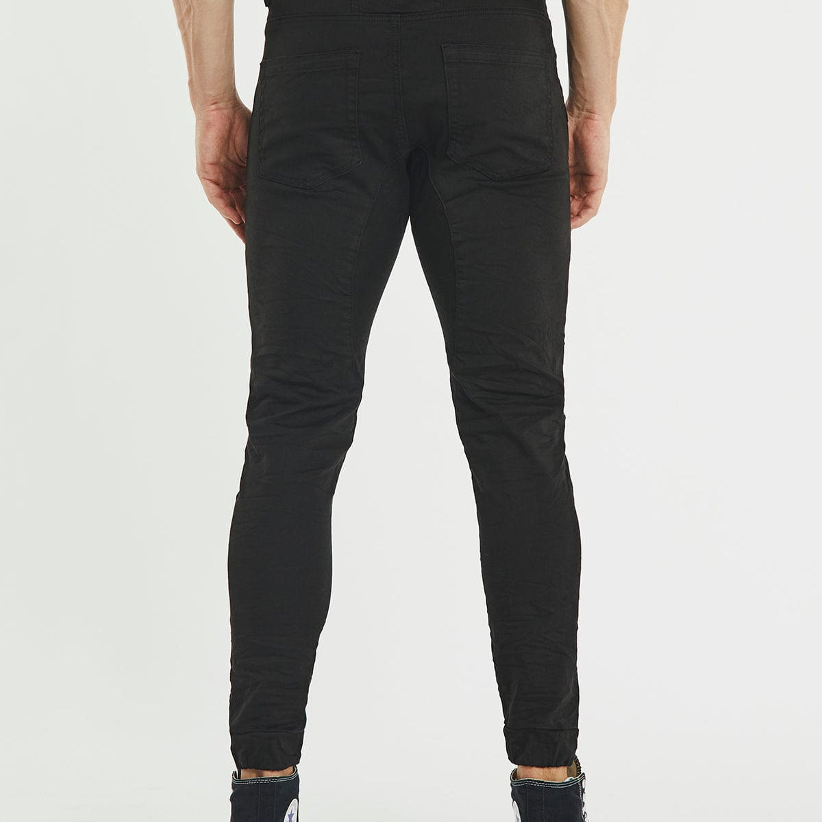 Spectra Denim Jogger Pants Black Neverland Store