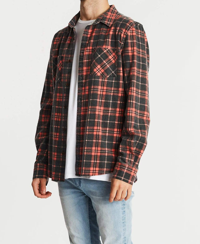 Kiss Chacey Trusted Casual Shirt Black/Red Check