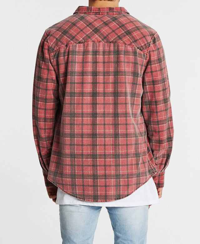 Kiss Chacey Trusted Shirt Burgundy Black/Check