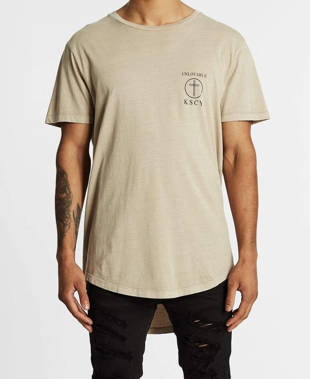 Kiss Chacey Unlovable Dual Scoop T-Shirt Pigment Sand
