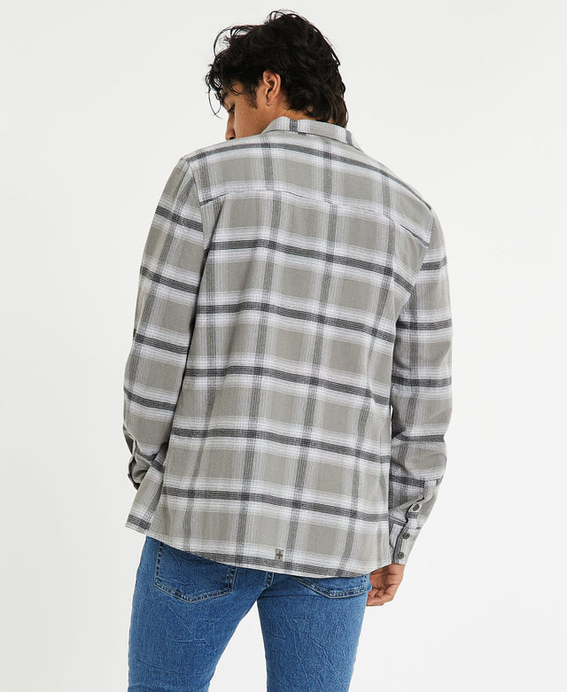 Kiss Chacey Ventura Casual Long Sleeve Shirt Asphalt/Grey Check