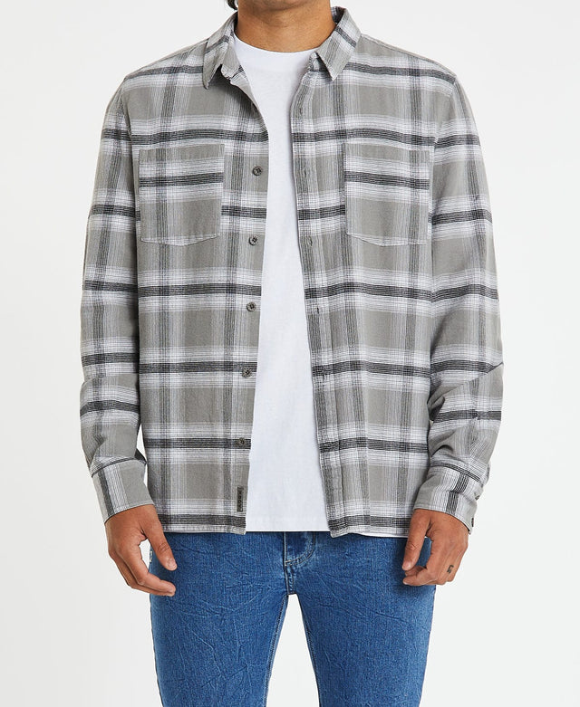 Kiss Chacey Ventura Casual Long Sleeve Shirt Asphalt/Grey Check