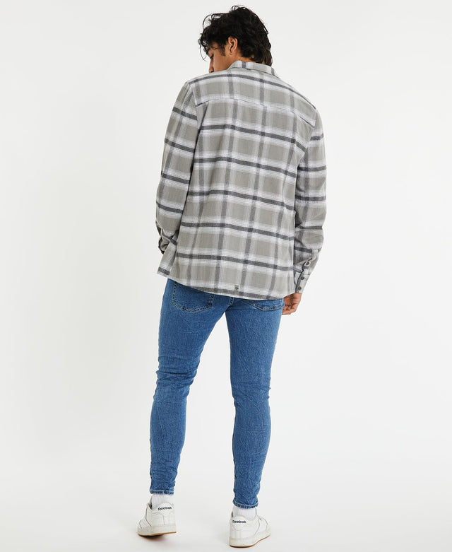 Kiss Chacey Ventura Casual Long Sleeve Shirt Asphalt/Grey Check