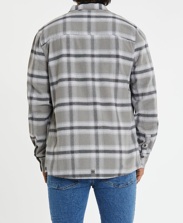 Kiss Chacey Ventura Casual Long Sleeve Shirt Asphalt/Grey Check