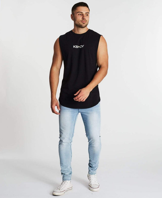 Kiss Chacey Villains Dual Curved Muscle Tee Jet Black