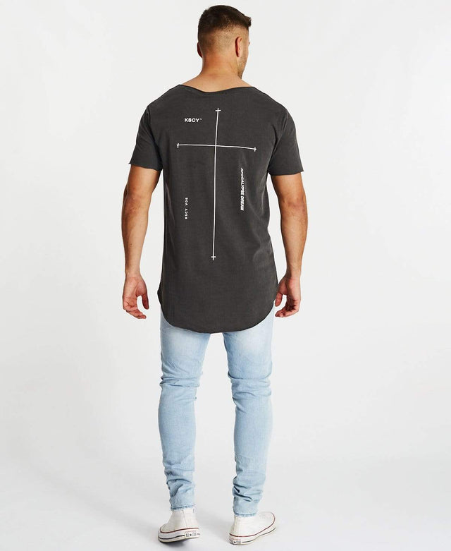 Kiss Chacey Vital Raw V Neck Tee Pigment Asphalt