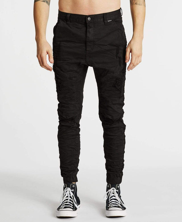 Kiss Chacey Zeppelin Pants Destroyed Solid Black