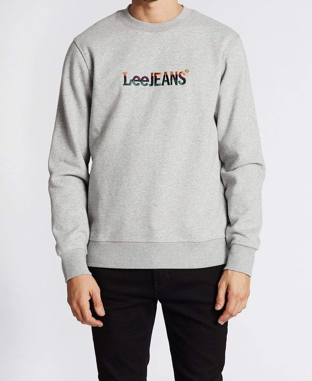 Lee Jeans Union Made Jumper Grey Marle/White