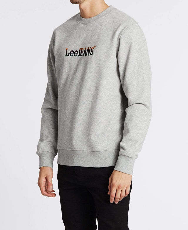 Lee Jeans Union Made Jumper Grey Marle/White