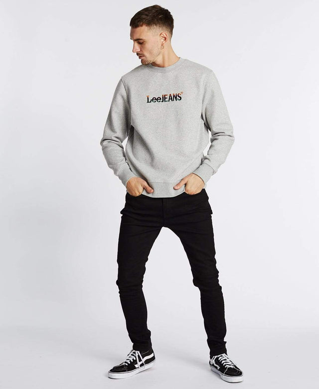 Lee Jeans Union Made Jumper Grey Marle/White