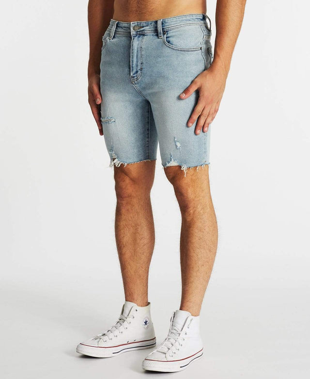 model wears Z-Roadie Shorts Corsair Destruct Blue Shorts Blue - image 3