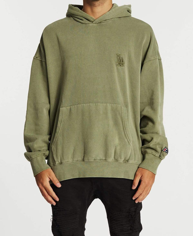 Majestic Arrival Overdye Hoodie Dodgers Gravity Grey