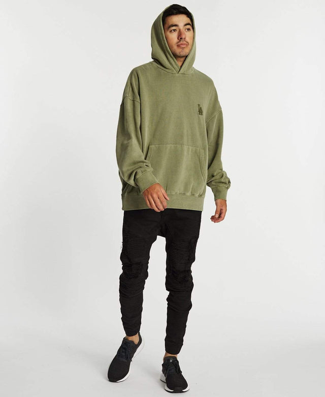 Majestic Arrival Overdye Hoodie Dodgers Gravity Grey