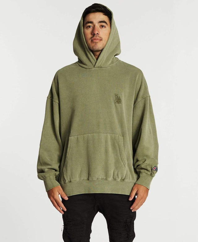 Majestic Arrival Overdye Hoodie Dodgers Gravity Grey