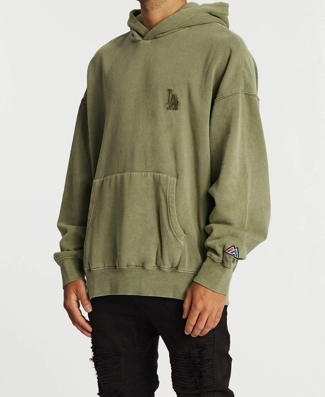 Majestic Arrival Overdye Hoodie Dodgers Gravity Grey