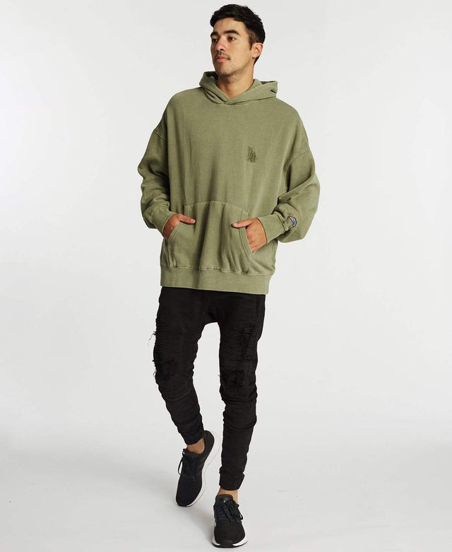 Majestic Arrival Overdye Hoodie Dodgers Gravity Grey